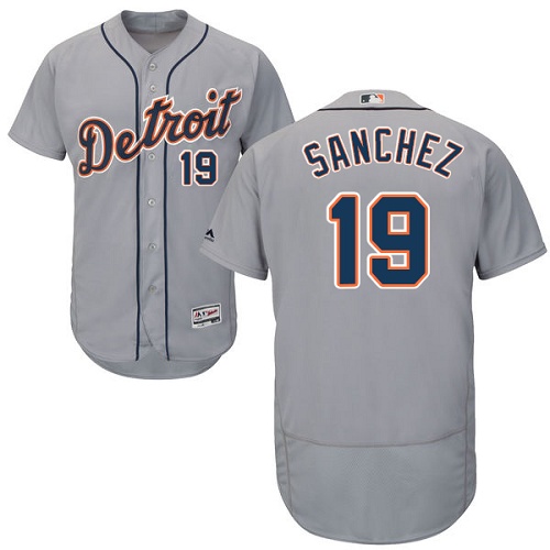 Tigers #19 Anibal Sanchez Grey Flexbase Authentic Collection Stitched MLB Jersey Tigers #19 Anibal Sanchez Grey Flexbase Authentic Collection Stitched MLB Jersey