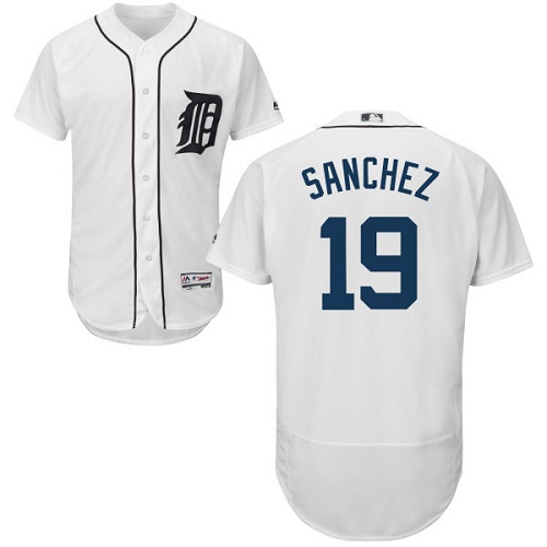 Tigers #19 Anibal Sanchez White Flexbase Authentic Collection Stitched MLB Jersey Tigers #19 Anibal Sanchez White Flexbase Authentic Collection Stitched MLB Jersey