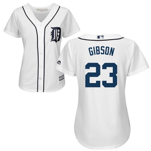Tigers #23 Kirk Gibson White Home Women's Stitched MLB Jersey Tigers #23 Kirk Gibson White Home Women's Stitched MLB Jersey