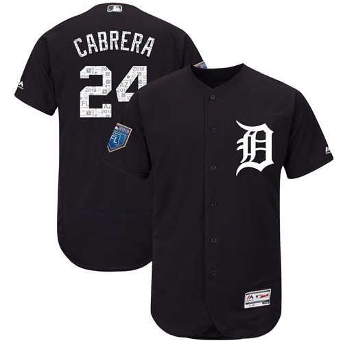 Tigers #24 Miguel Cabrera Navy Blue 2018 Spring Training Authentic Flex Base Stitched MLB Jersey Tigers #24 Miguel Cabrera Navy Blue 2018 Spring Training Authentic Flex Base Stitched MLB Jersey