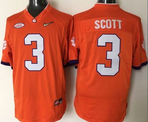 Tigers #3 Artavis Scott Orange 2016 National Championship Stitched NCAA Jersey