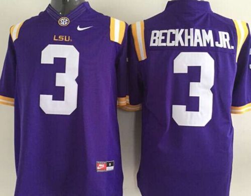 Tigers #3 Odell Beckham Jr Purple Limited Stitched Youth NCAA Jersey Tigers #3 Odell Beckham Jr Purple Limited Stitched Youth NCAA Jersey
