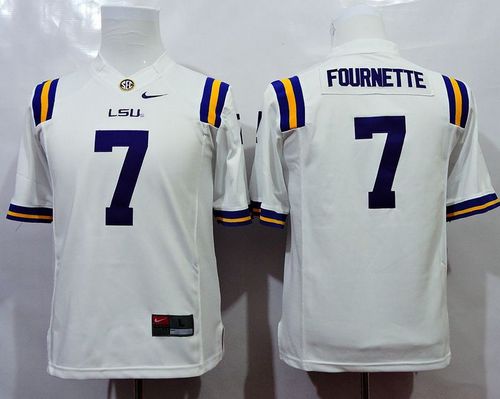 Tigers #7 Leonard Fournette White Stitched Youth NCAA Jersey Tigers #7 Leonard Fournette White Stitched Youth NCAA Jersey