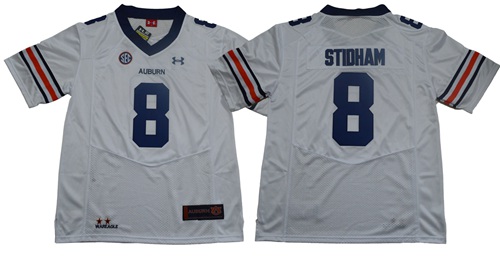 Tigers #8 Jarrett Stidham White Limited Stitched NCAA Jersey Tigers #8 Jarrett Stidham White Limited Stitched NCAA Jersey