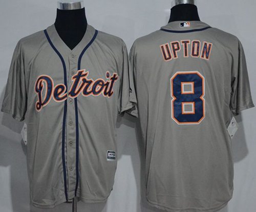 Tigers #8 Justin Upton Grey New Cool Base Stitched MLB Jersey Tigers #8 Justin Upton Grey New Cool Base Stitched MLB Jersey