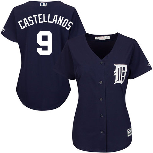 Tigers #9 Nick Castellanos Navy Blue Alternate Women's Stitched MLB Jersey Tigers #9 Nick Castellanos Navy Blue Alternate Women's Stitched MLB Jersey
