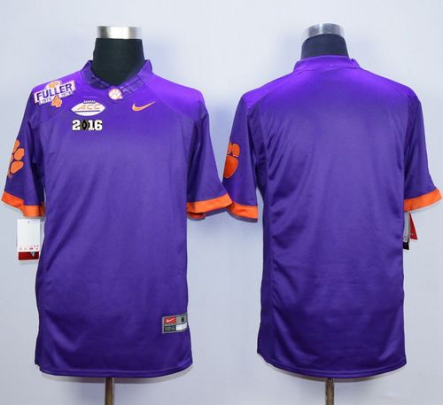 Tigers Blank Purple Limited 2016 College Football Playoff National Championship Patch Stitched NCAA Jersey