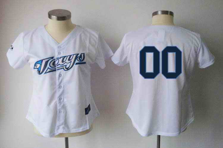 Toronto Blue Jays Blank White Women Custom Jerseys