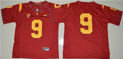 Trojans #9 JuJu Smith-Schuster Red PAC-12 C Patch Stitched NCAA Jersey Trojans #9 JuJu Smith-Schuster Red PAC-12 C Patch Stitched NCAA Jersey