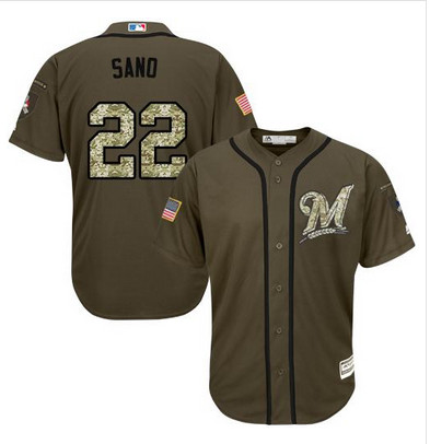 Twins #22 Miguel Sano Green Salute to Service Stitched MLB Jersey