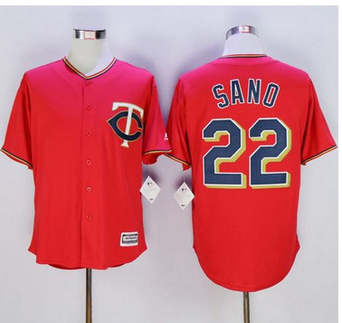Twins #22 Miguel Sano Red New Cool Base Stitched MLB Jersey Twins #22 Miguel Sano Red New Cool Base Stitched MLB Jersey
