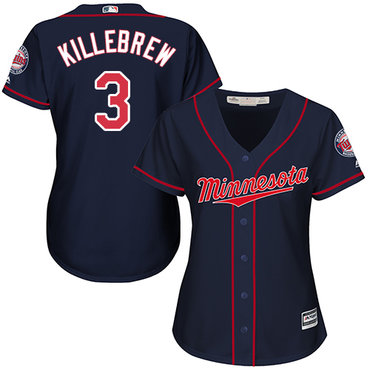 Twins #3 Harmon Killebrew Navy Blue Alternate Women's Stitched MLB Jersey Twins #3 Harmon Killebrew Navy Blue Alternate Women's Stitched MLB Jersey