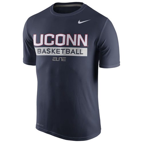 UConn Huskies Nike Basketball Practice Performance T-Shirt Navy