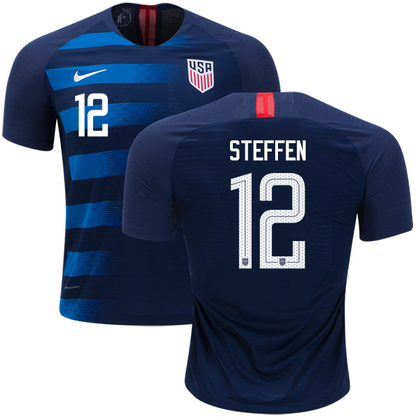 USA #12 Steffen Away Soccer Country Jersey USA #12 Steffen Away Soccer Country Jersey