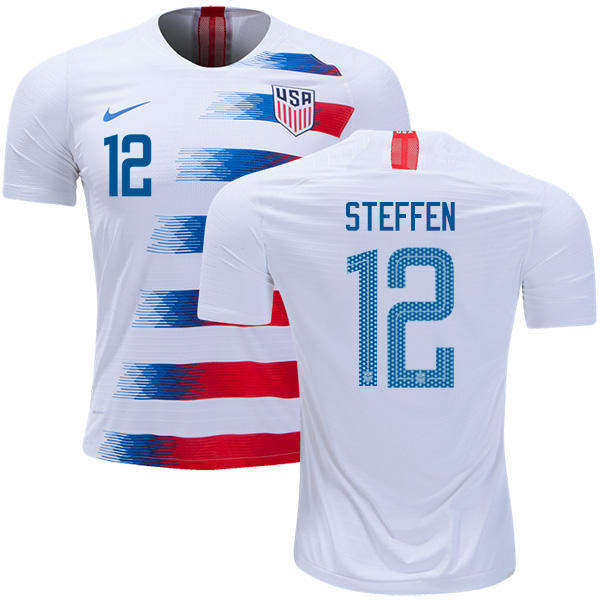USA #12 Steffen Home Soccer Country Jersey USA #12 Steffen Home Soccer Country Jersey