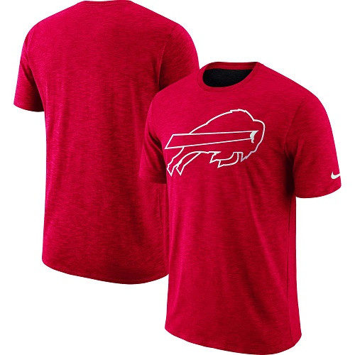 VMen's Buffalo Bills Nike Red Sideline Cotton Slub Performance T-Shirt