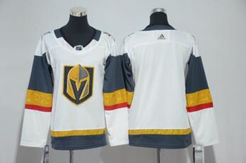 Vegas Golden Knights Blank White Women Adidas Jersey