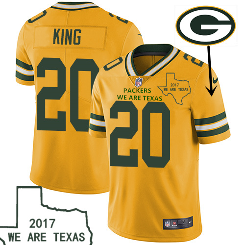Nike Packers Yellow Men's Stitched NFL Limited Rush Jersey