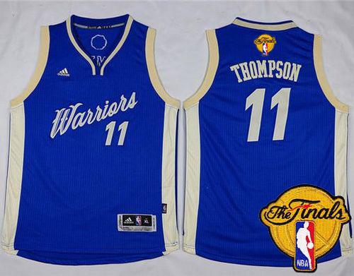Warriors #11 Klay Thompson Blue 2015-2016 Christmas Day The Finals Patch Stitched Youth NBA Jersey Warriors #11 Klay Thompson Blue 2015-2016 Christmas Day The Finals Patch Stitched Youth NBA Jersey