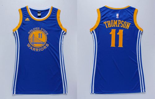 Warriors #11 Klay Thompson Blue Women's Dress Stitched NBA Jersey Warriors #11 Klay Thompson Blue Women's Dress Stitched NBA Jersey
