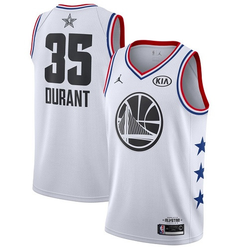 Warriors #35 Kevin Durant White Women's Basketball Jordan Swingman 2019 All-Star Game Jersey Warriors #35 Kevin Durant White Women's Basketball Jordan Swingman 2019 All-Star Game Jersey