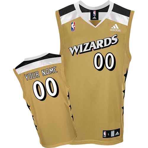 Washington Wizards Custom Golden Adidas Alternate Jersey