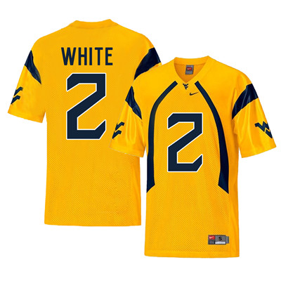 West Virginia Mountaineers 2 Ka'Raun White Gold College Football Jersey