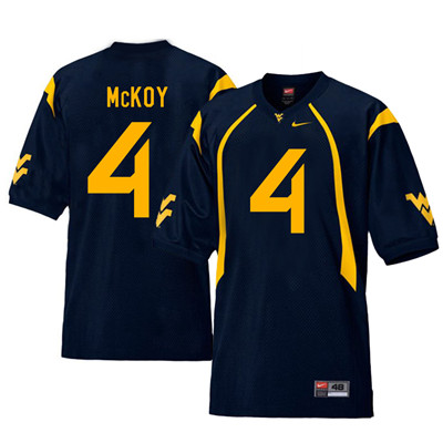 West Virginia Mountaineers 4 Kennedy McKoy Navy College Football Jersey