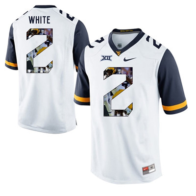 West Virginia Mountaineers White Ka'Raun White College Football Portrait Jersey West Virginia Mountaineers White Ka'Raun White College Football Portrait Jersey