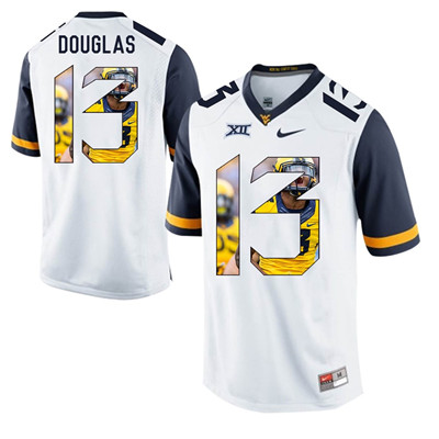 West Virginia Mountaineers White Rasul Douglas College Football Portrait Jersey West Virginia Mountaineers White Rasul Douglas College Football Portrait Jersey
