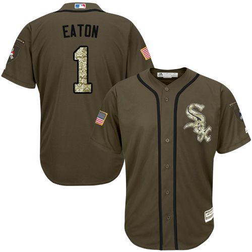 White Sox #1 Adam Eaton Green Salute to Service Stitched Youth MLB Jersey White Sox #1 Adam Eaton Green Salute to Service Stitched Youth MLB Jersey