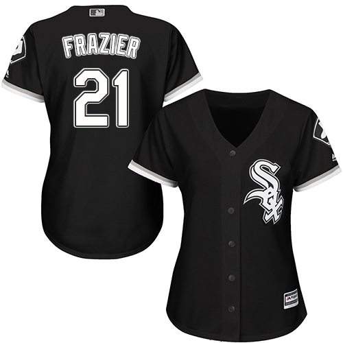White Sox #21 Todd Frazier Black Alternate Women's Stitched MLB Jersey