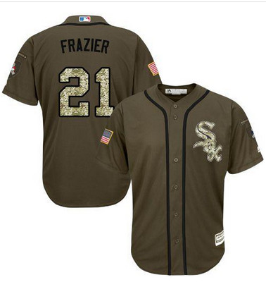 White Sox #21 Todd Frazier Green Salute to Service Stitched MLB Jersey White Sox #21 Todd Frazier Green Salute to Service Stitched MLB Jersey