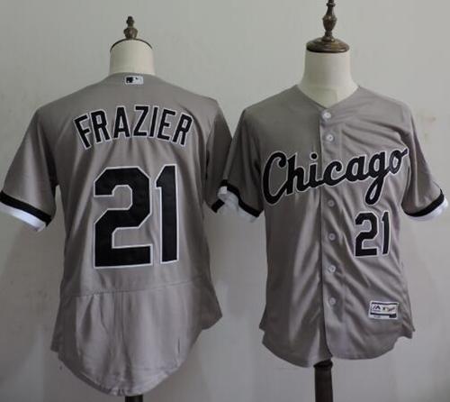 White Sox #21 Todd Frazier Grey Flexbase Authentic Collection Stitched MLB Jersey White Sox #21 Todd Frazier Grey Flexbase Authentic Collection Stitched MLB Jersey