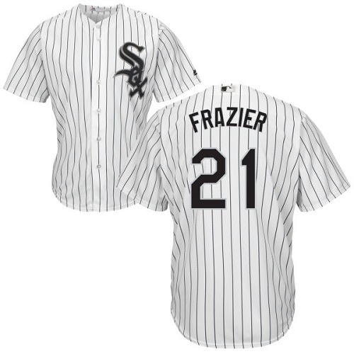 White Sox #21 Todd Frazier White(Black Strip) Home Cool Base Stitched Youth MLB Jersey