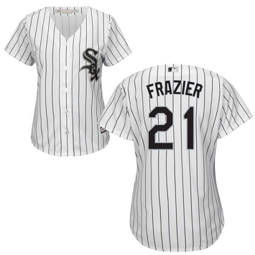 White Sox #21 Todd Frazier White(Black Strip) Home Women's Stitched MLB Jersey White Sox #21 Todd Frazier White(Black Strip) Home Women's Stitched MLB Jersey