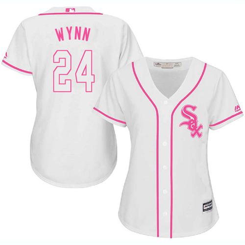 White Sox #24 Early Wynn White Pink Fashion Women's Stitched MLB Jersey White Sox #24 Early Wynn White Pink Fashion Women's Stitched MLB Jersey
