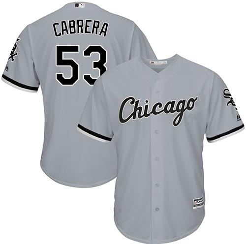 White Sox #53 Melky Cabrera Grey Road Cool Base Stitched Youth MLB Jersey
