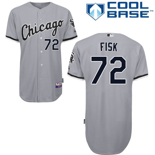 White Sox #72 Carlton Fisk Grey Road Cool Base Stitched Youth MLB Jersey