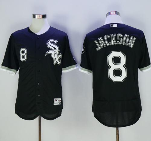 White Sox #8 Bo Jackson Black Flexbase Authentic Collection Stitched MLB Jersey White Sox #8 Bo Jackson Black Flexbase Authentic Collection Stitched MLB Jersey