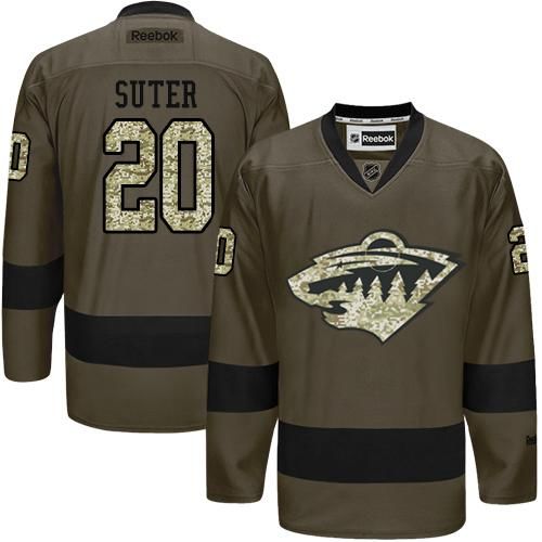 Wild #20 Ryan Suter Green Salute to Service Stitched NHL Jersey Wild #20 Ryan Suter Green Salute to Service Stitched NHL Jersey