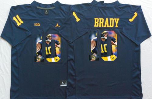 Wolverines #10 Tom Brady Navy Blue Player Fashion Stitched NCAA Jersey Wolverines #10 Tom Brady Navy Blue Player Fashion Stitched NCAA Jersey