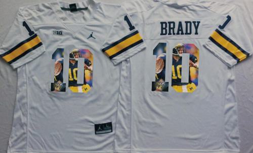 Wolverines #10 Tom Brady White Player Fashion Stitched NCAA Jersey Wolverines #10 Tom Brady White Player Fashion Stitched NCAA Jersey