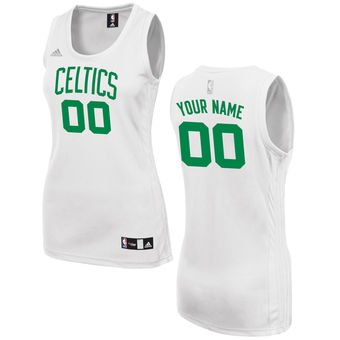 Women's Boston Celtics adidas White Custom Fashion Jersey