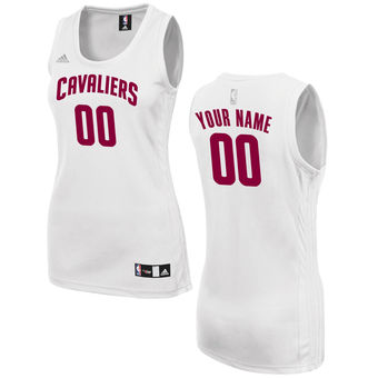 Women's Cleveland Cavaliers adidas White Custom Fashion Jersey