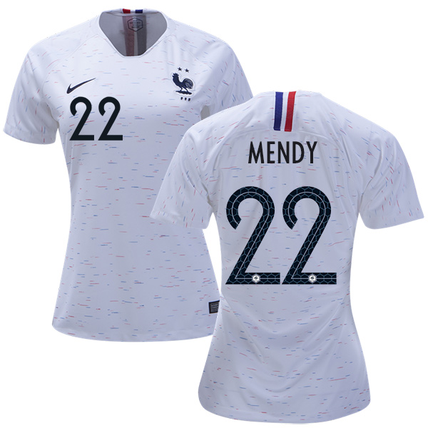 Women's France #22 Mendy Away Soccer Country Jersey Women's France #22 Mendy Away Soccer Country Jersey