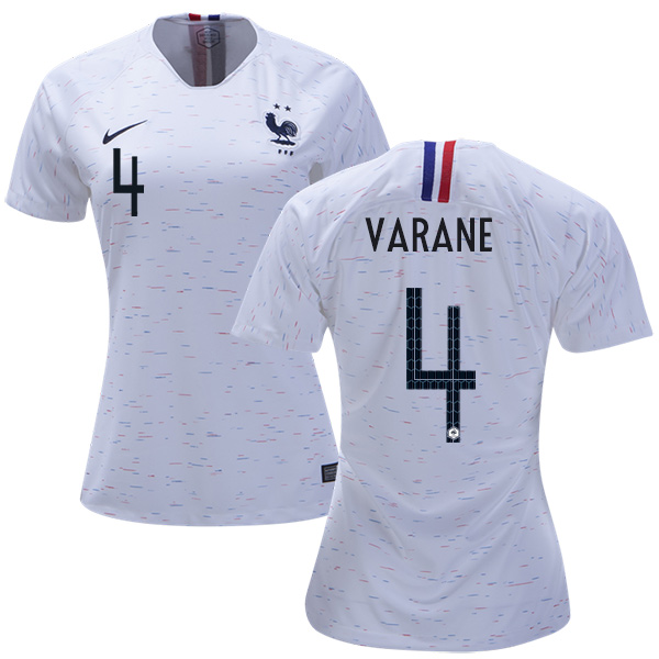 Women's France #4 Varane Away Soccer Country Jersey Women's France #4 Varane Away Soccer Country Jersey