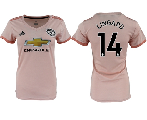 Women's Manchester United #14 Lingard Away Soccer Club Jersey
