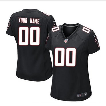 Women's Nike Atlanta Falcons Customized Elite Black Alternate NFL Jersey