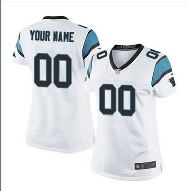 Women's Nike Carolina Panthers Customized Elite White NFL Jersey
